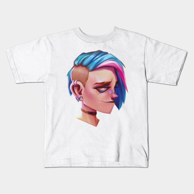 PunkGirl Kids T-Shirt by ivanOFFmax